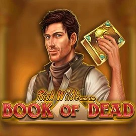 Book of Dead slot logo by Play'n GO at Rainbet Casino