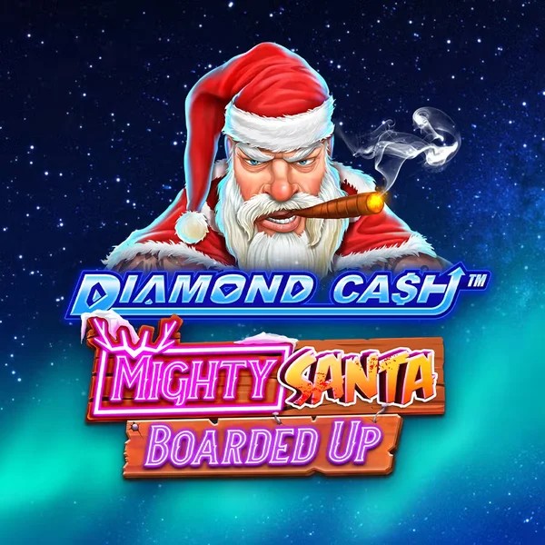 Slots logo of Diamond Cash Mighty Santa Boarded Up from Greentube at Rainbet Casino