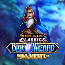 Fire Blaze Blue Wizard Megaways casino game by Rarestone Gaming – featured logo at Rainbet Casino