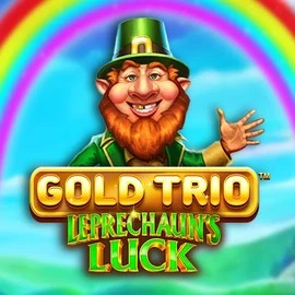 Gold Trio Leprechaun's Luck slot logo by Playtech at Rainbet Casino