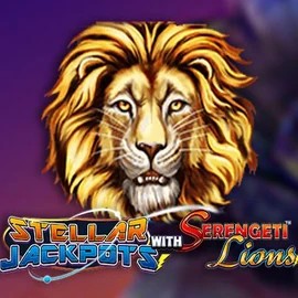 Stellar Jackpots with Serengeti Lions logo by Lightning Box Game at Rainbet Casino